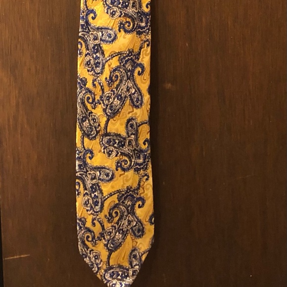 Robert Talbott /Seven Fold Tie - Blue/Gold - Picture 2 of 8